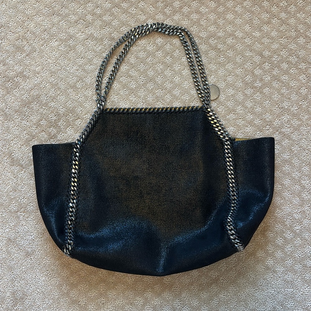 Stella McCartney Falabella Black Suede Shoulder Tote - Picture 2 of 14